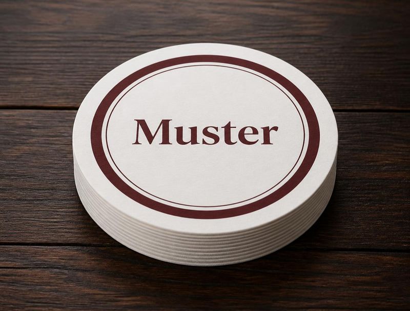 Bierdeckel – Vorderansicht (Symbolbild)