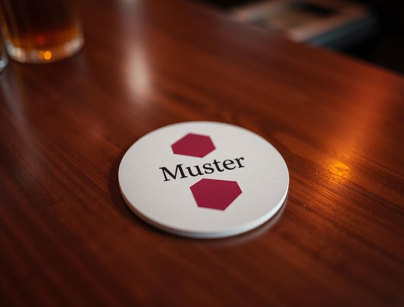 Bierdeckel – Symbolbild, produziert mit unseren Produktionspartnern: Rund 107 mm, Bierdeckelkarton 1,2–1,5 mm, Beidseitiger Druck